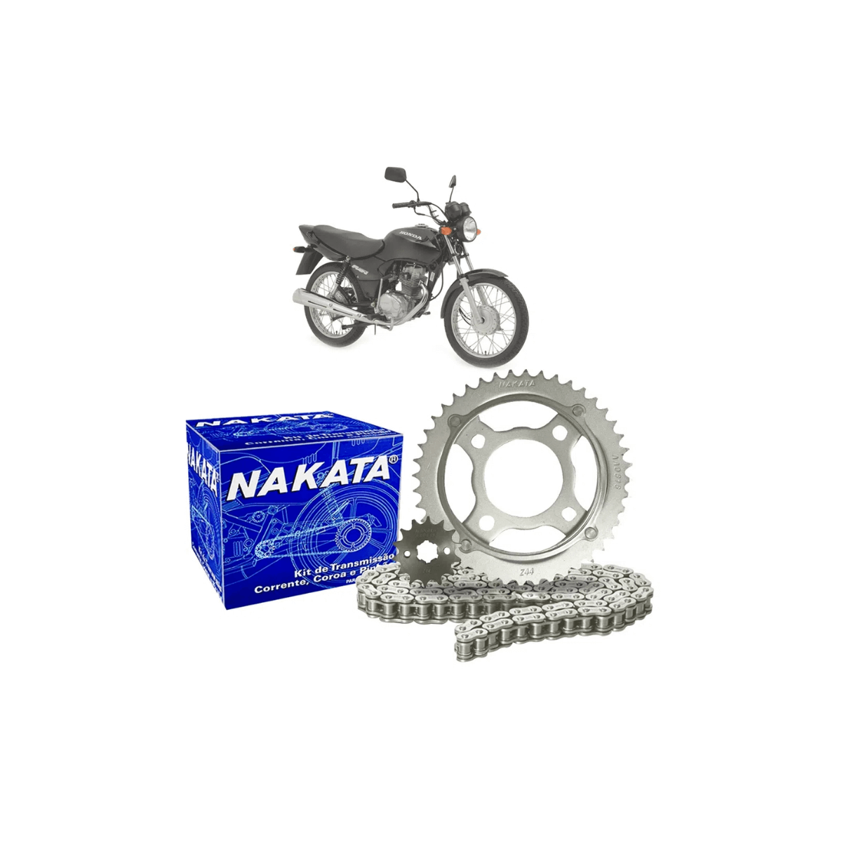 Kit Transmissão Honda CG 125 Fan - TM10125 Nakata