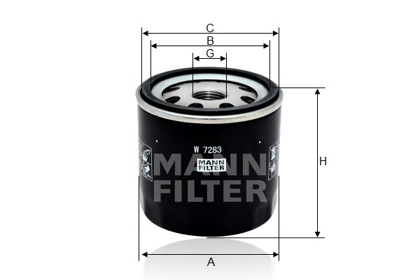 Filtro do Oleo Toyota Hilux Camry - Mann W7283