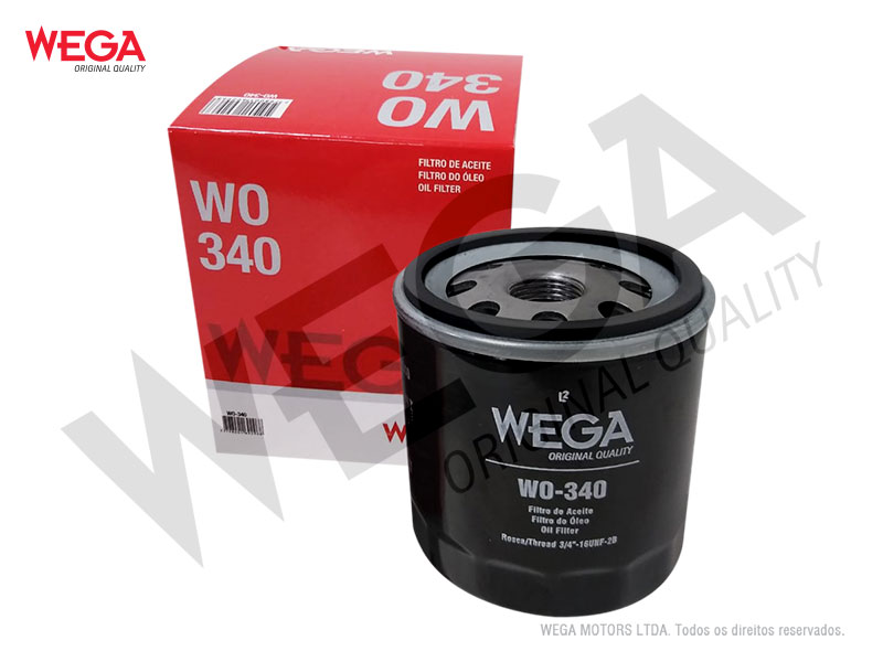 Filtro De Óleo VW Fox - Gol G2/G3/G4/G5/G6  Golf  Polo - WO340 Wega