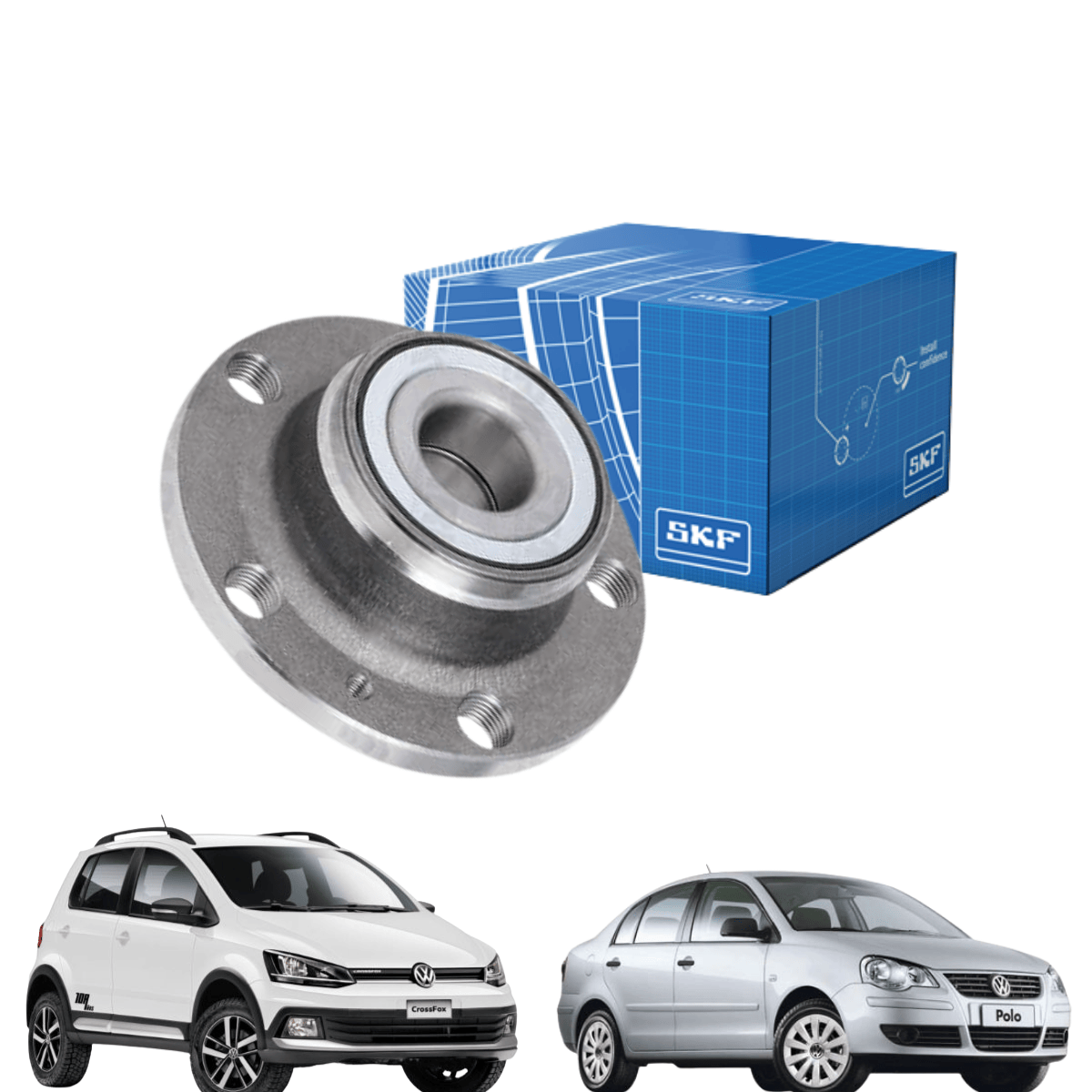Cubo Roda Traseiro c/ Rolamento Fox Polo Spacefox - SKF VKBC42000