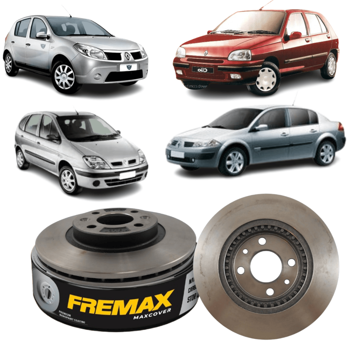 Par Disco Freio Dianteiro Clio Logan Sandero Symbol Fremax BD3550
