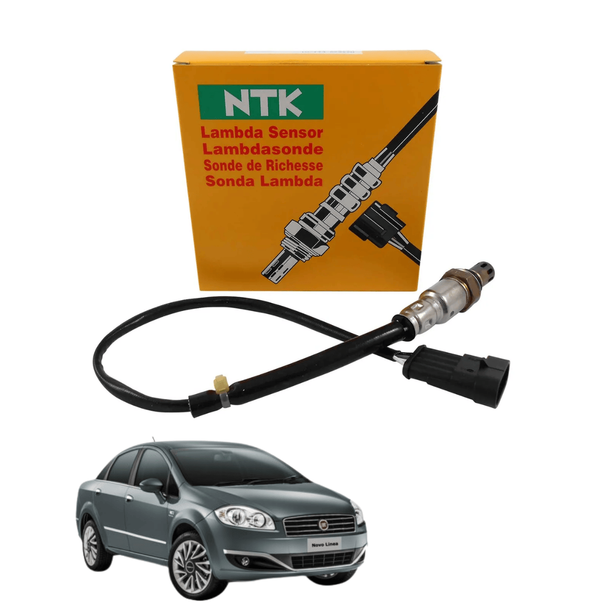 Sensor Oxigênio Fiat Linea 1.9 16V 2009 a 2010 - OZA629A1 NTK