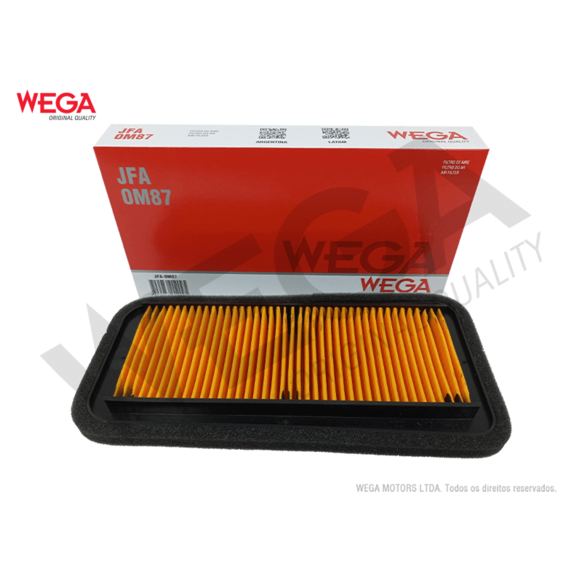 JFA0M87  FILTRO AR YAMAHA MOTOCICLETA